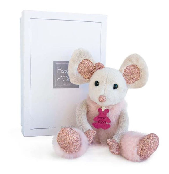 DOUDOU LITTLE TWIST GLITTER STAR MOUSE 9.8"